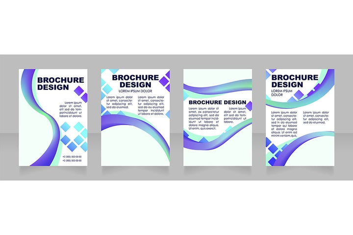Blank brochure layout design template set