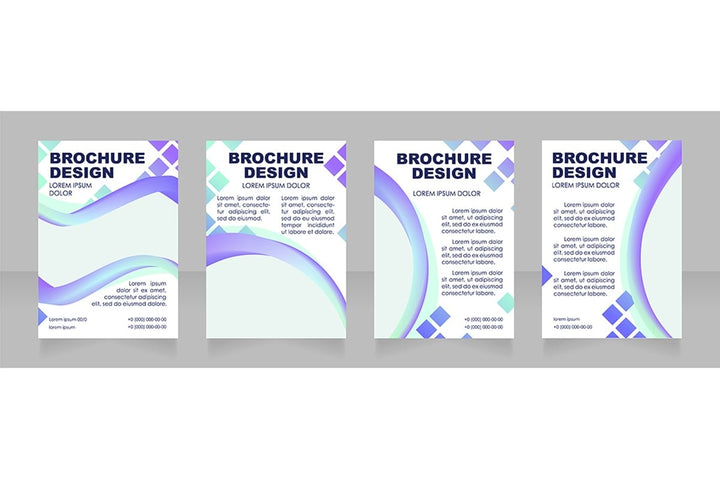 Blank brochure layout design template set