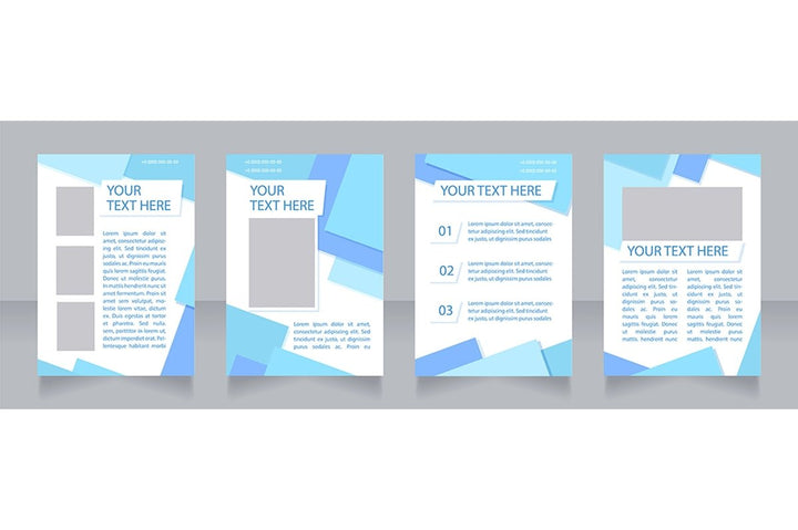 Blank brochure layout design template set