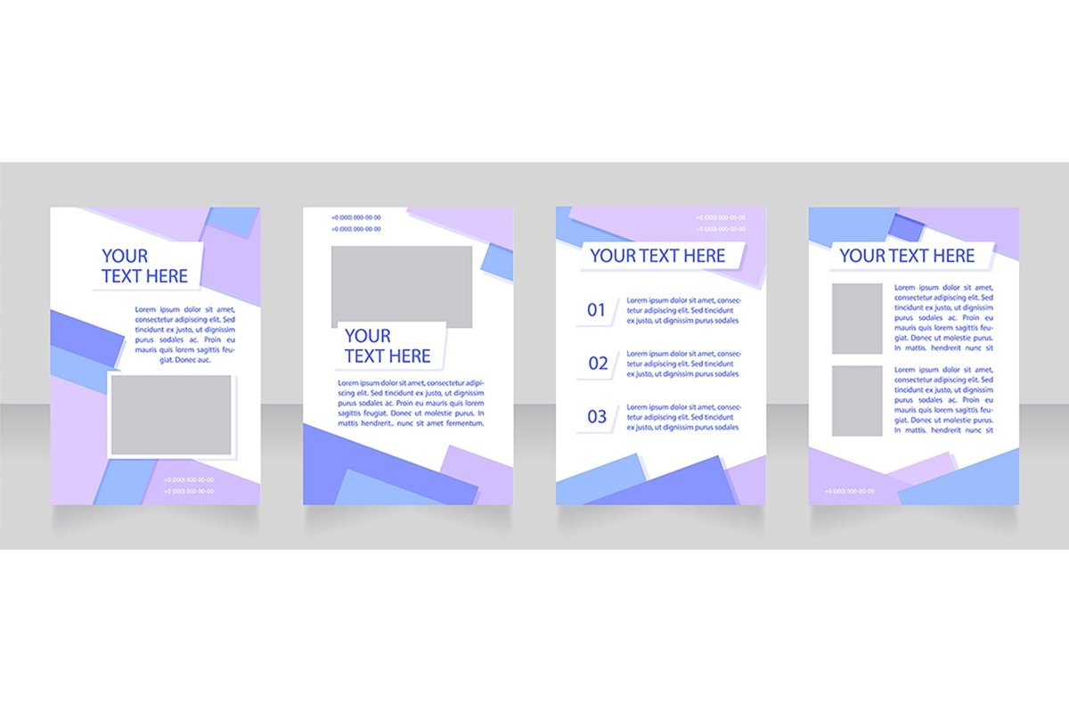 Blank brochure layout design template set