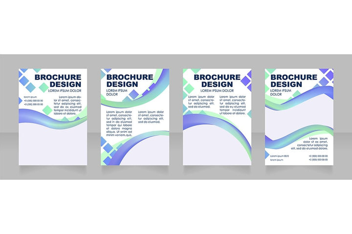 Blank brochure layout design template set