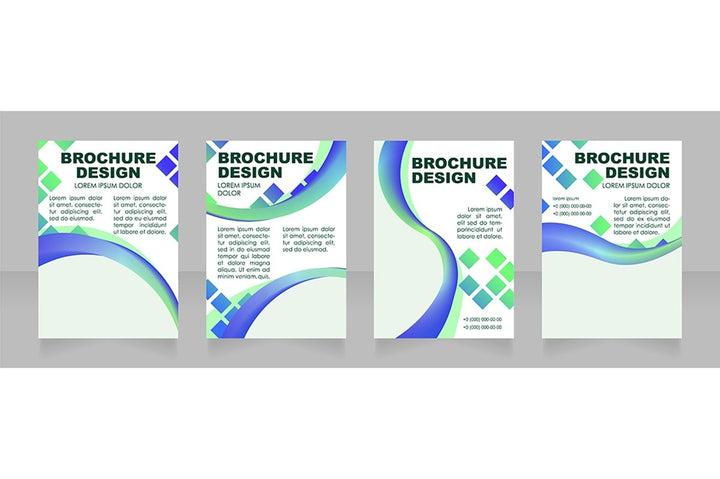 Blank brochure layout design template set