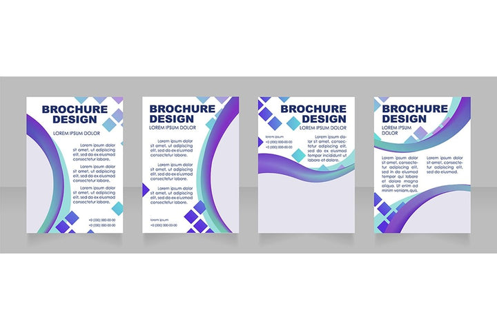 Blank brochure layout design template set