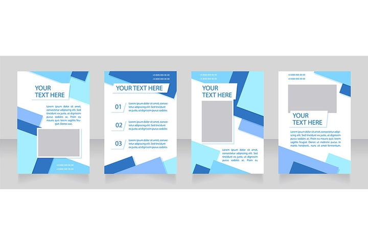 Blank brochure layout design template set