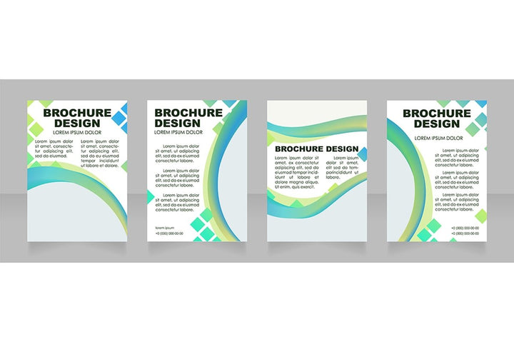 Blank brochure layout design template set