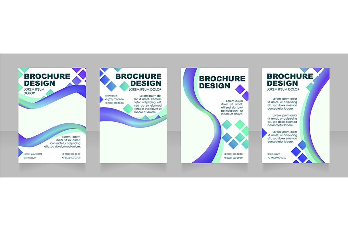 Blank brochure layout design template set