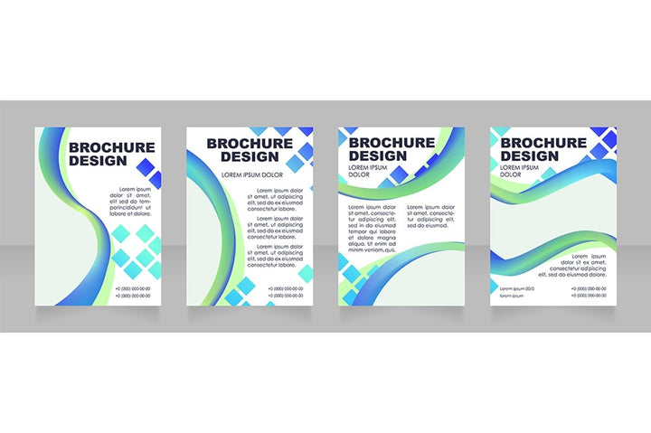 Blank brochure layout design template set