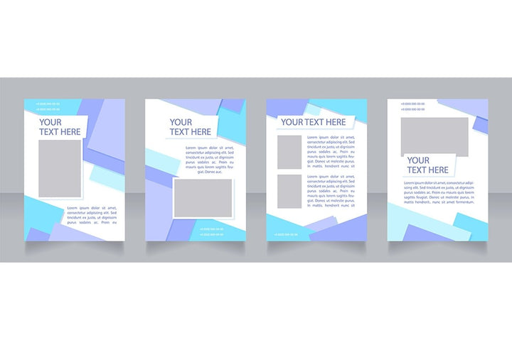 Blank brochure layout design template set