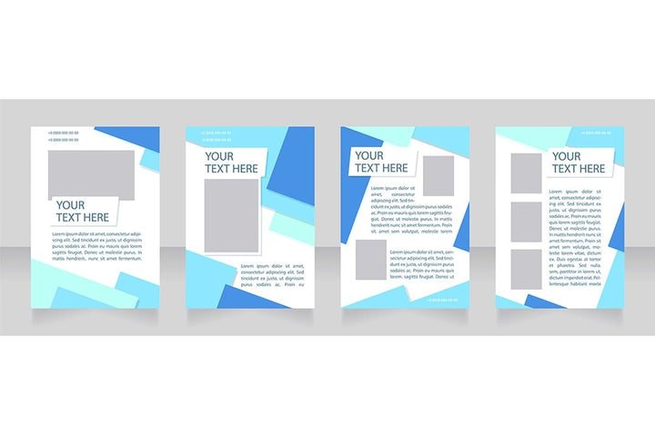 Blank brochure layout design template set