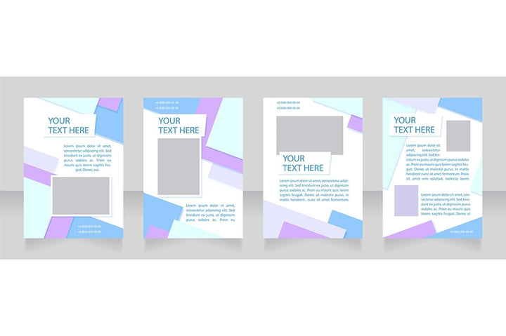 Blank brochure layout design template set