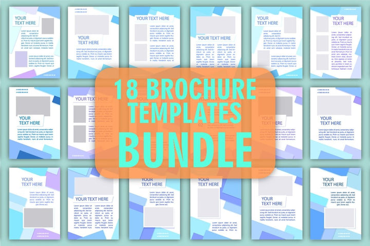 Blank brochure layout design template set