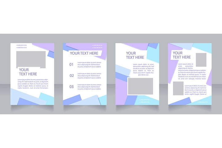 Blank brochure layout design template set
