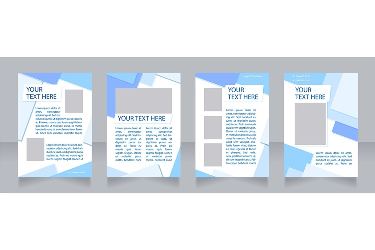 Blank brochure layout design template set