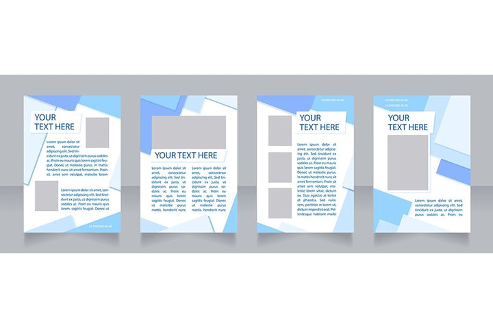 Blank brochure layout design template set