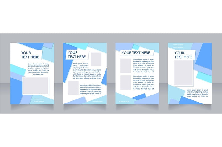 Blank brochure layout design template set