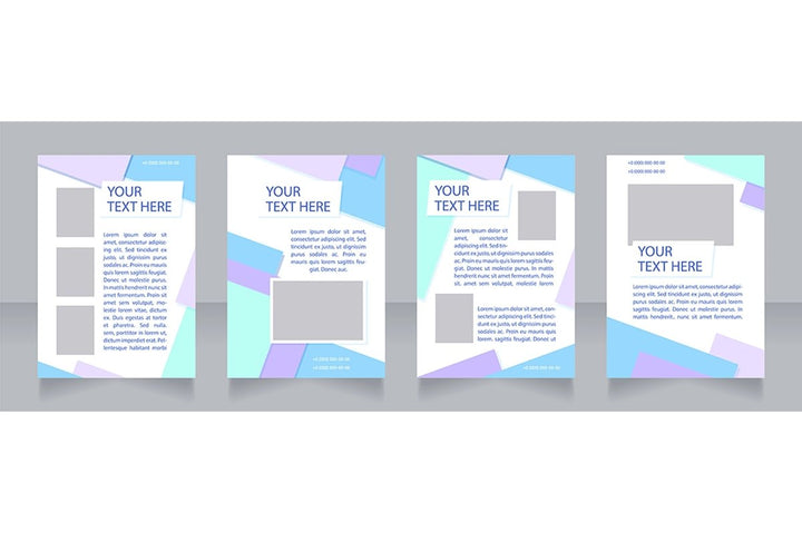 Blank brochure layout design template set