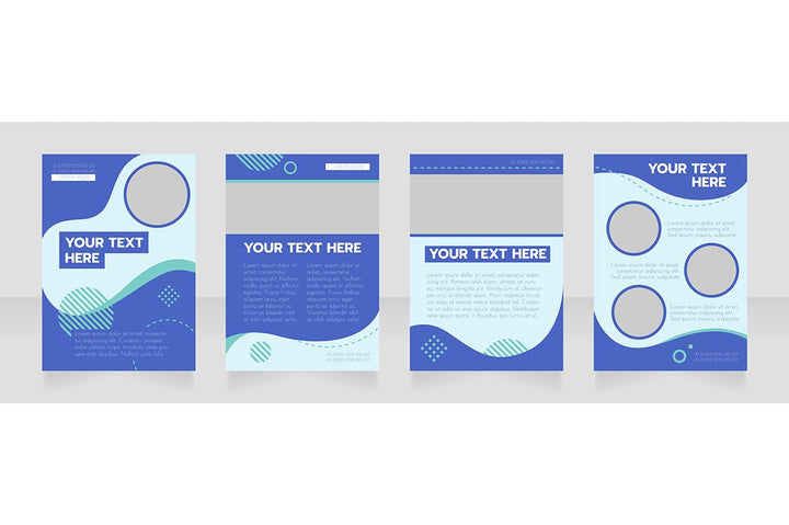 Blue Blank Brochure Layout Design