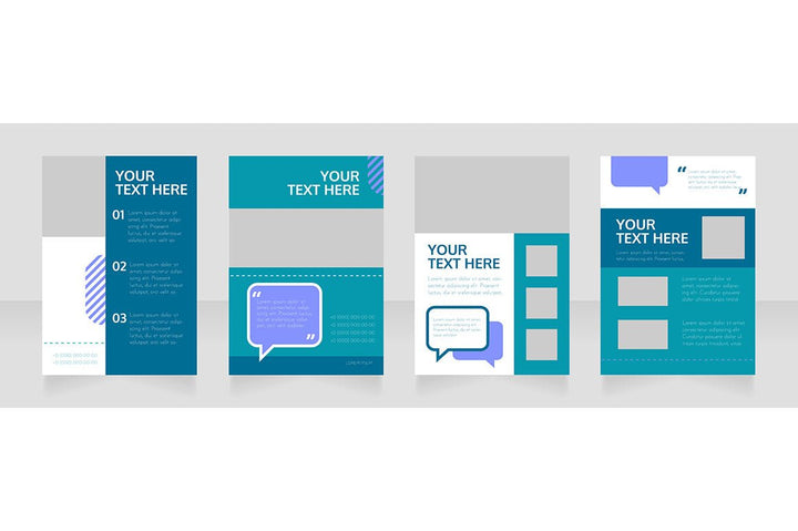 Blue Blank Brochure Layout Design