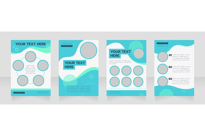 Blue Blank Brochure Layout Design