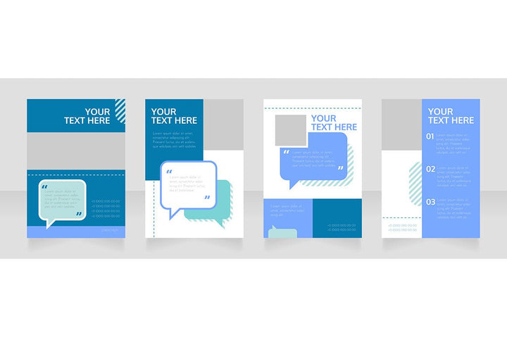 Blue Blank Brochure Layout Design
