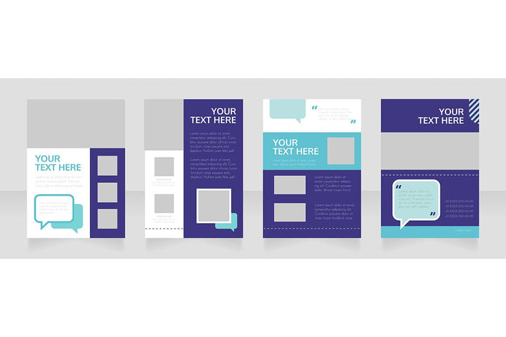 Blue Blank Brochure Layout Design