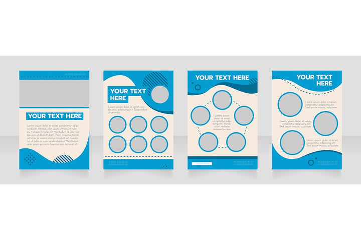 Blue Blank Brochure Layout Design