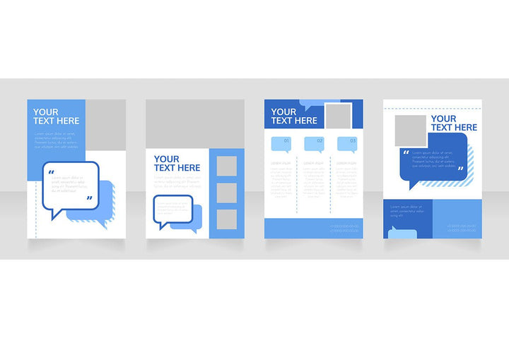 Blue Blank Brochure Layout Design