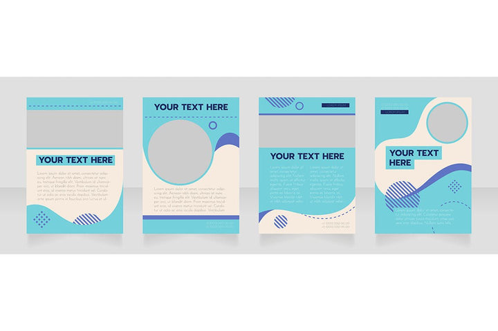 Blue Blank Brochure Layout Design