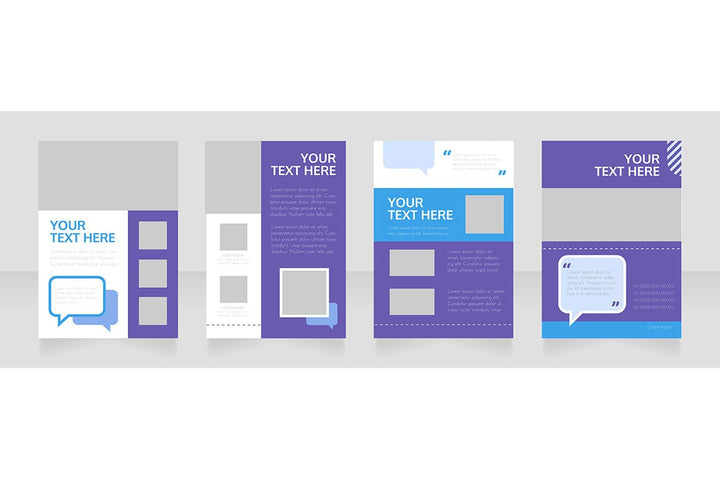Blue Blank Brochure Layout Design
