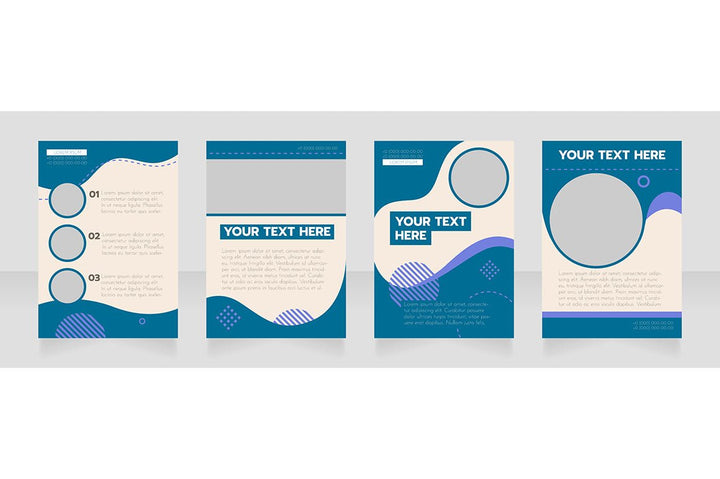 Blue Blank Brochure Layout Design