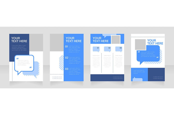 Blue Blank Brochure Layout Design