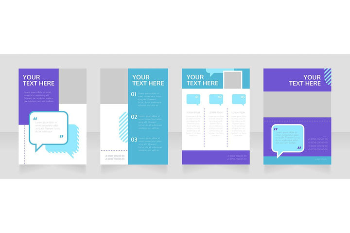 Blue Blank Brochure Layout Design