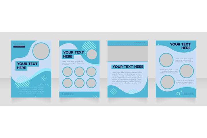 Blue Blank Brochure Layout Design
