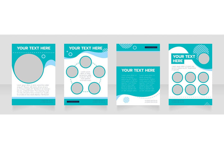 Blue Blank Brochure Layout Design