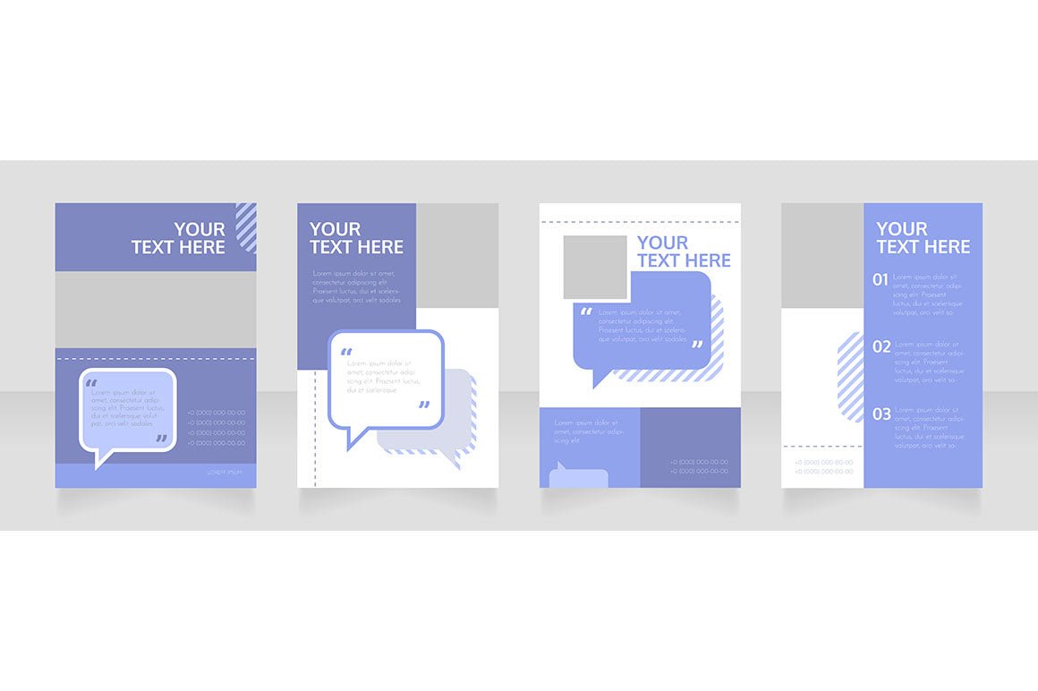 Blue Blank Brochure Layout Design