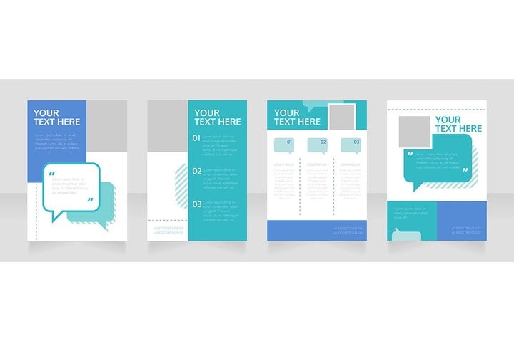 Blue Blank Brochure Layout Design