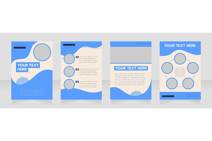 Blue Blank Brochure Layout Design