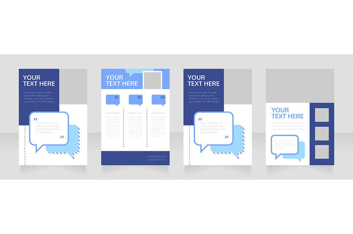 Blue Blank Brochure Layout Design
