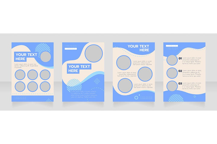 Blue Blank Brochure Layout Design