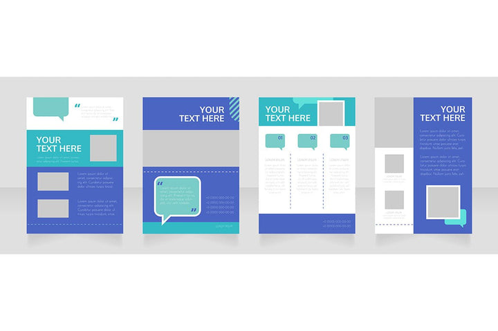 Blue Blank Brochure Layout Design