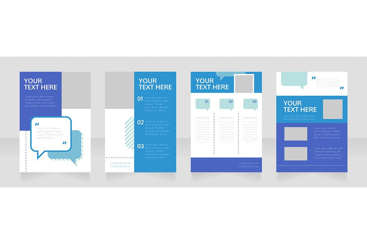 Blue Blank Brochure Layout Design