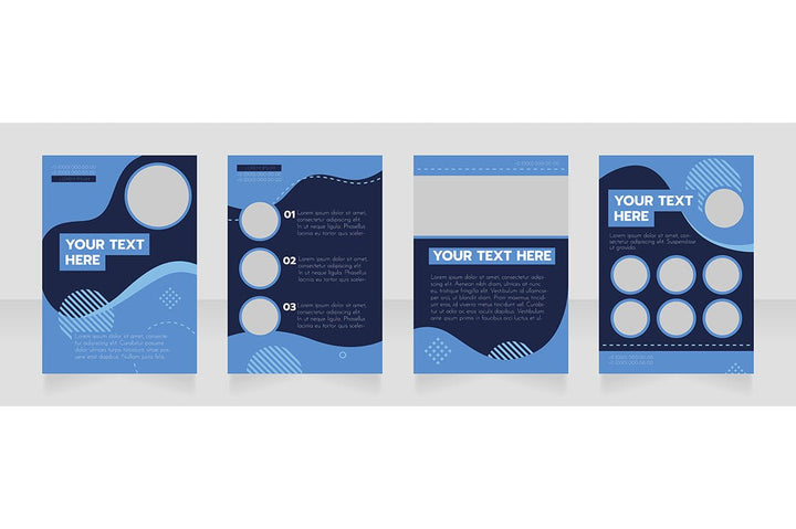 Blue Blank Brochure Layout Design