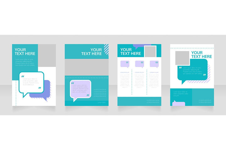 Blue Blank Brochure Layout Design