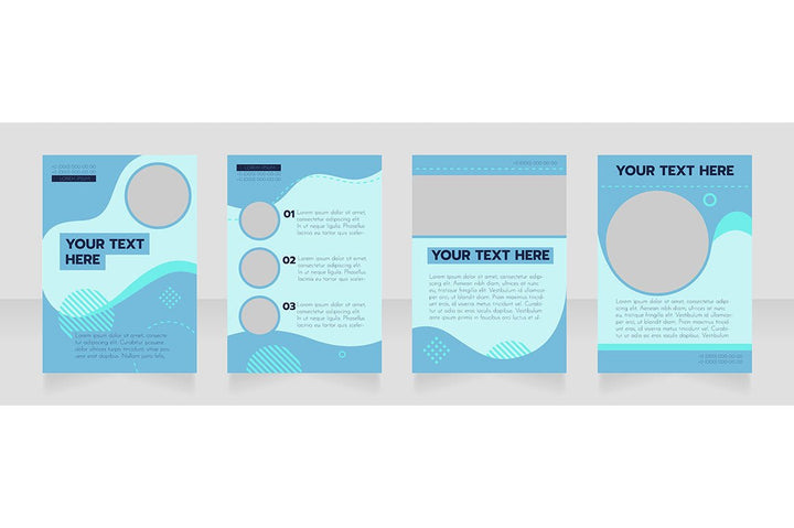 Blue Blank Brochure Layout Design