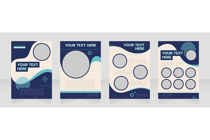 Blue Blank Brochure Layout Design