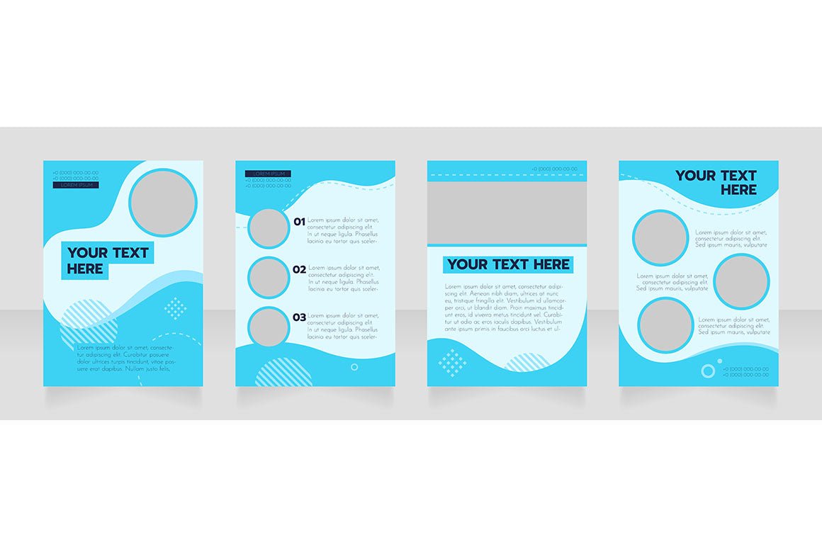 Blue Blank Brochure Layout Design