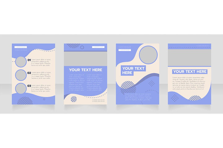 Blue Blank Brochure Layout Design