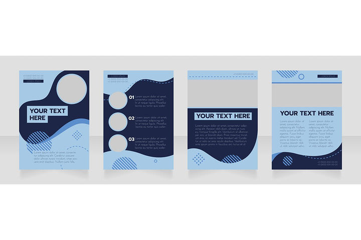 Blue Blank Brochure Layout Design