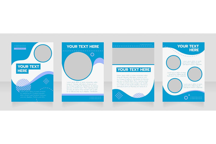 Blue Blank Brochure Layout Design