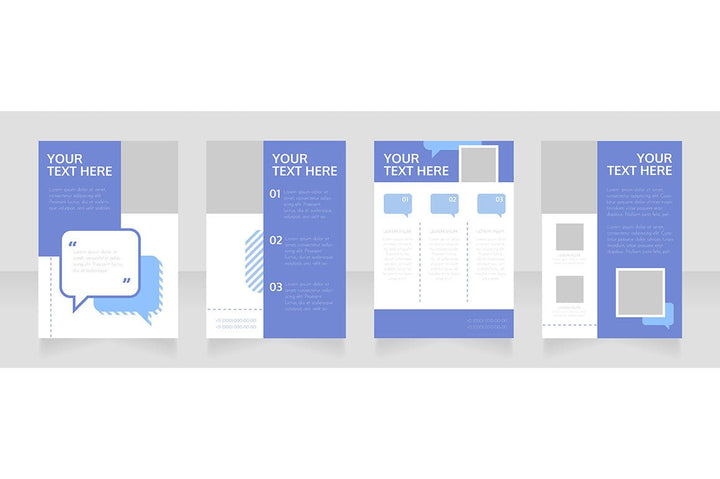 Blue Blank Brochure Layout Design